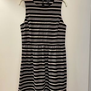 Madewell black and white stripes dress medium/ small